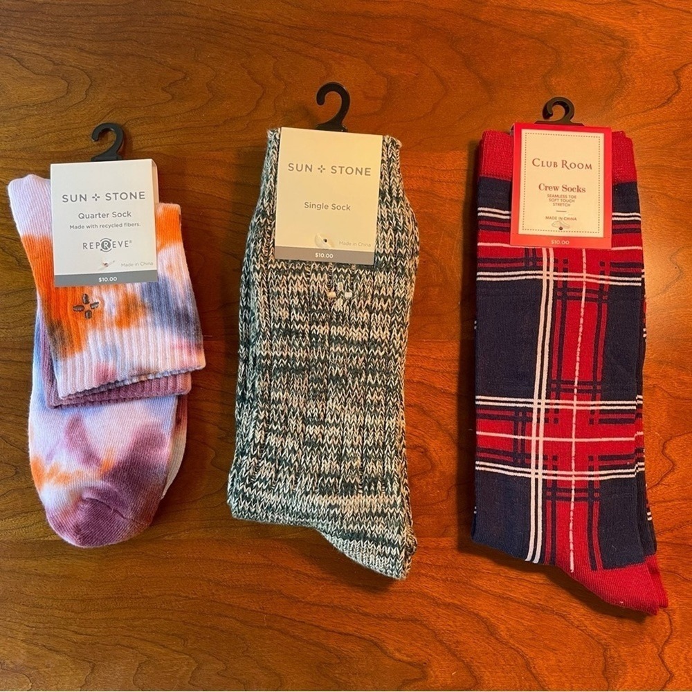 Men's Sock Bundle‎ Sun+Stone Charter Club NWT